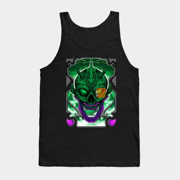 The green devil Tank Top by kushgraphik